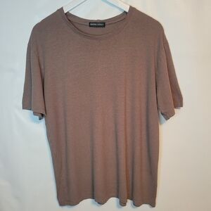 Hemp & Company Men's Brown Short Sleeve Crew Neck Tee